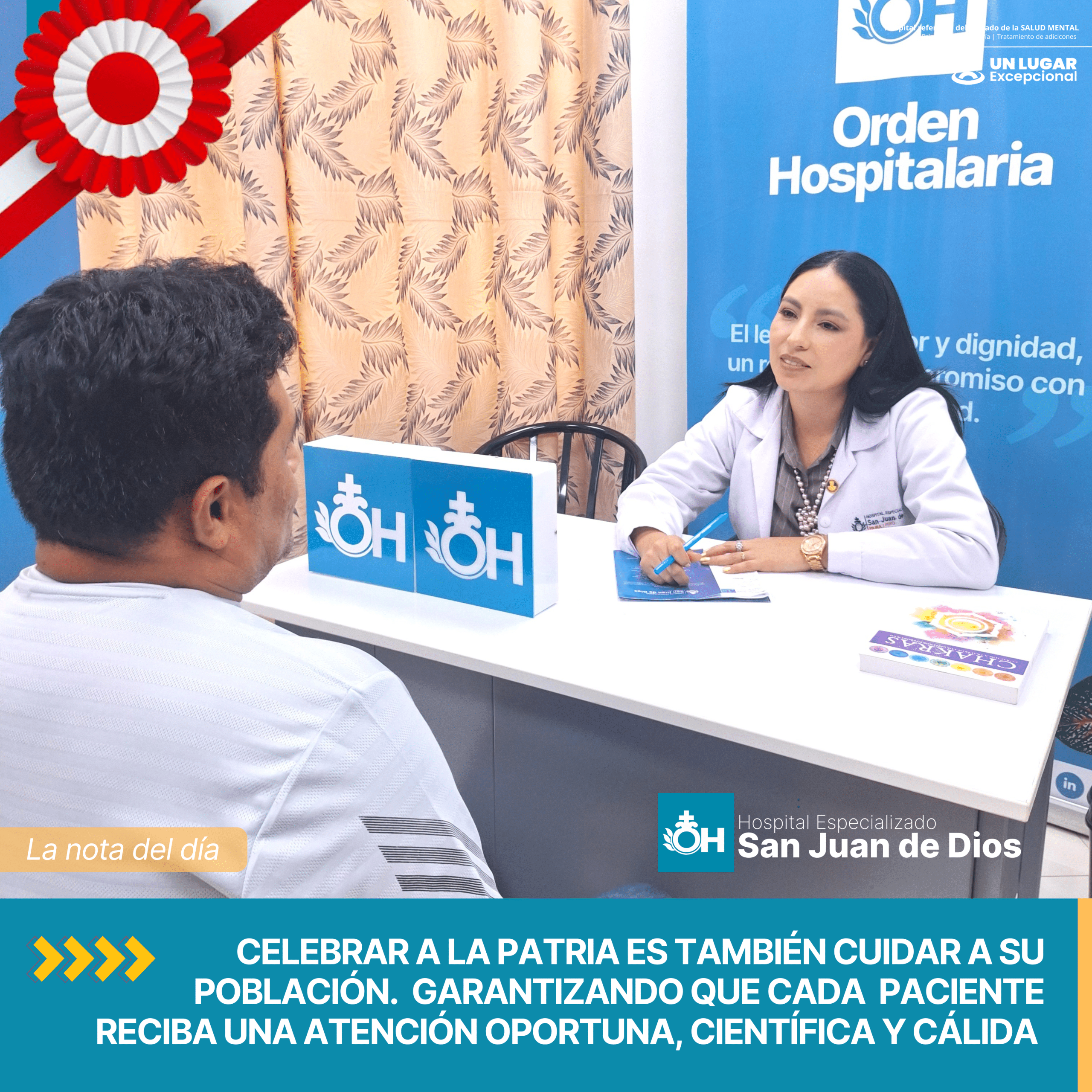 En el mes patrio, el Hospital Especializado SJD reafirma su compromiso con el bienestar emocional de la población piurana