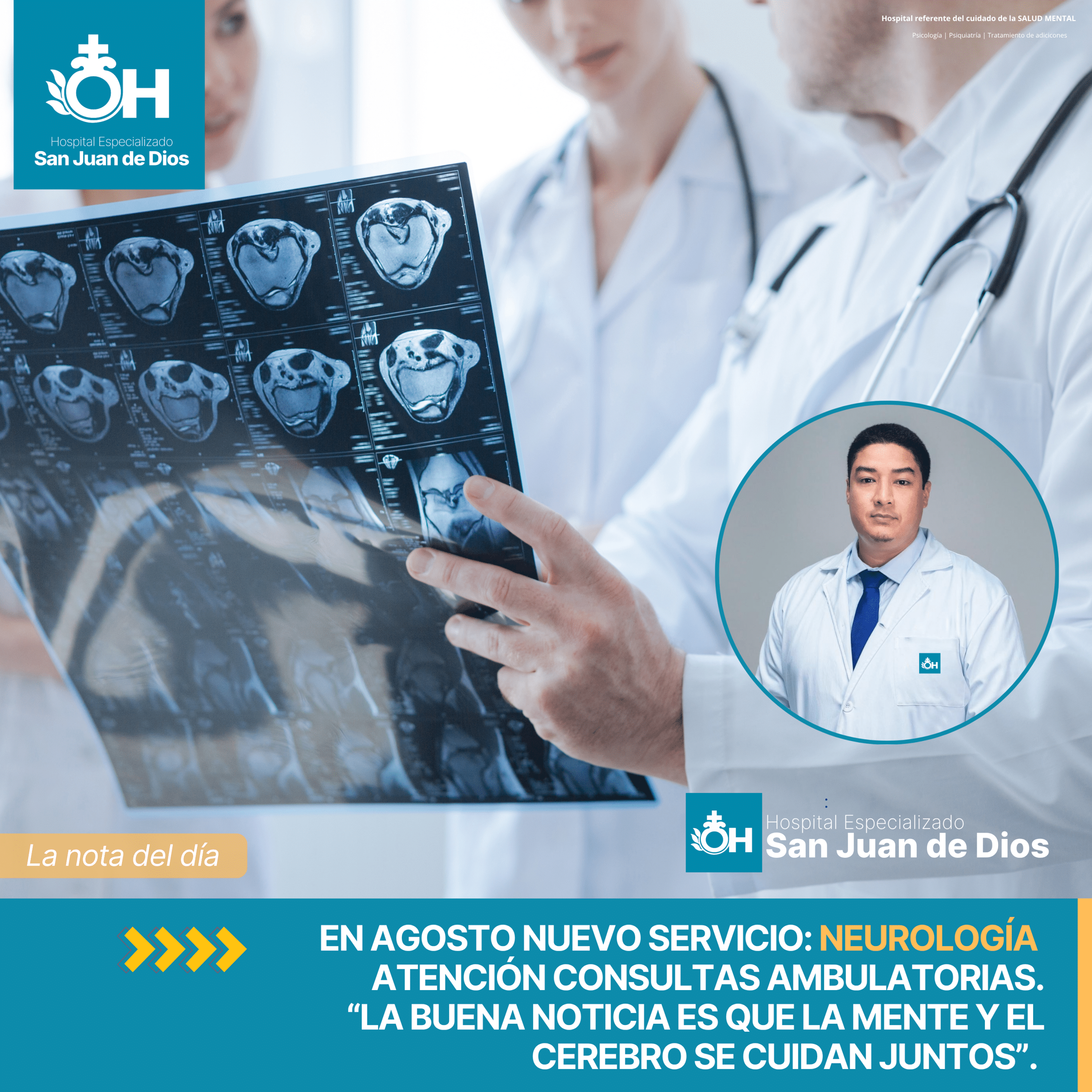Hospital Especializado San Juan de Dios de Piura anuncia la incorporación del servicio de Neurología para todas las edades