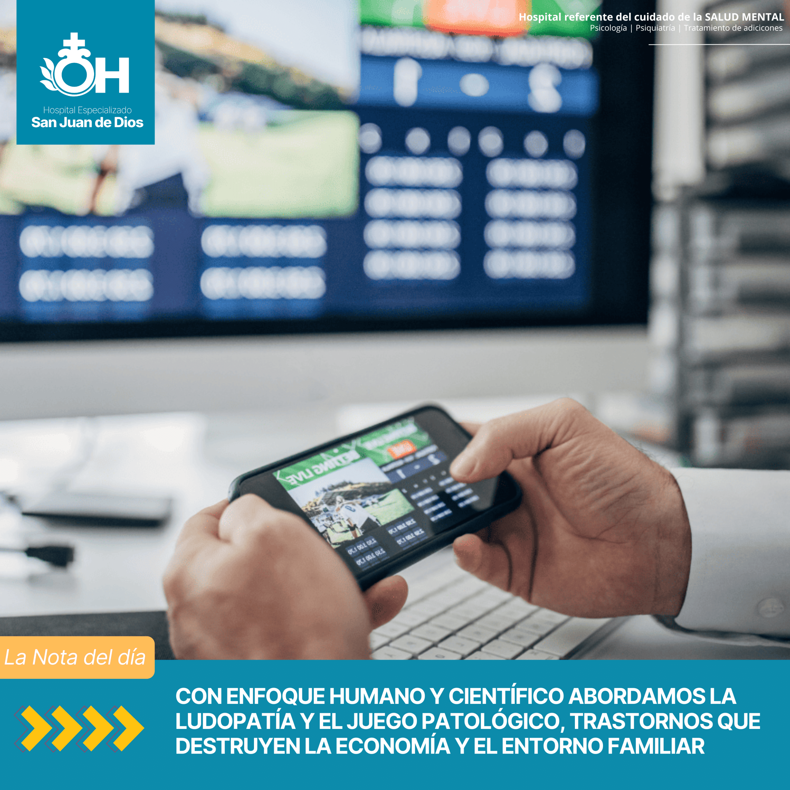 Hospital San Juan de Dios de Piura realiza abordaje clínico de la ludopatía y el juego patológico como trastornos que destruyen la economía y el entorno familiar