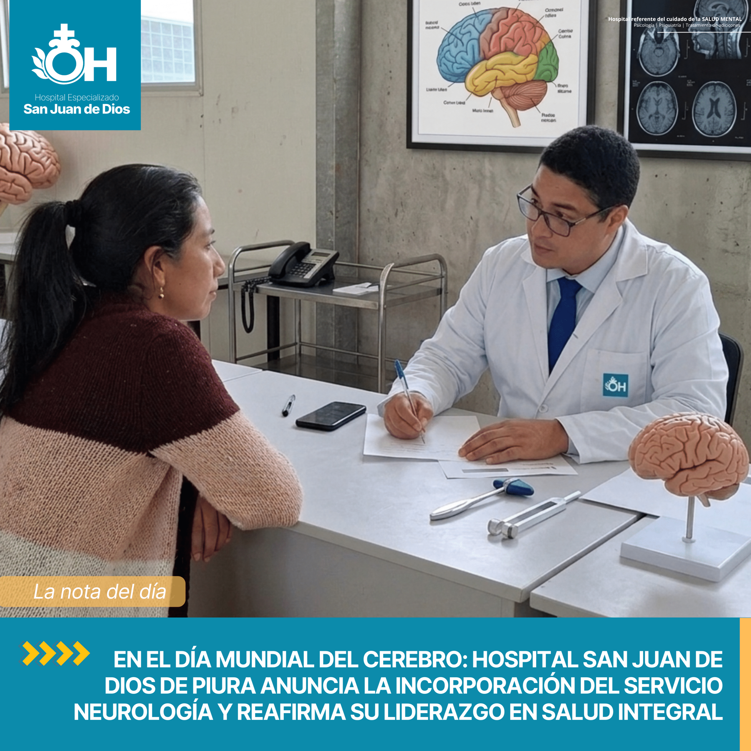 En el Día Mundial del Cerebro: Hospital San Juan de Dios anuncia la incorporació de la especialidad de Neurología y reafirma su liderazgo en salud integral
