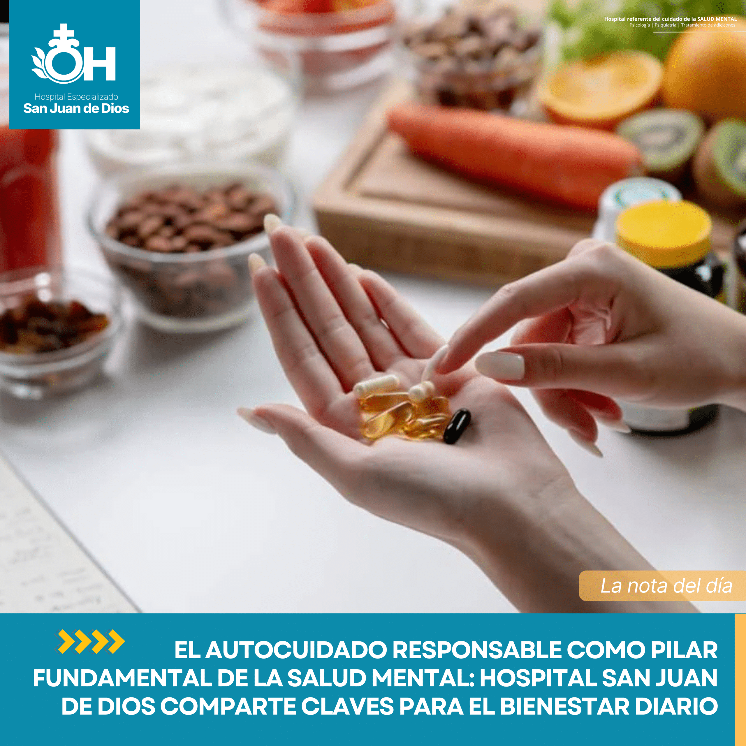 El autocuidado responsable como pilar fundamental de la salud mental: Hospital San Juan de Dios comparte claves para el bienestar diario