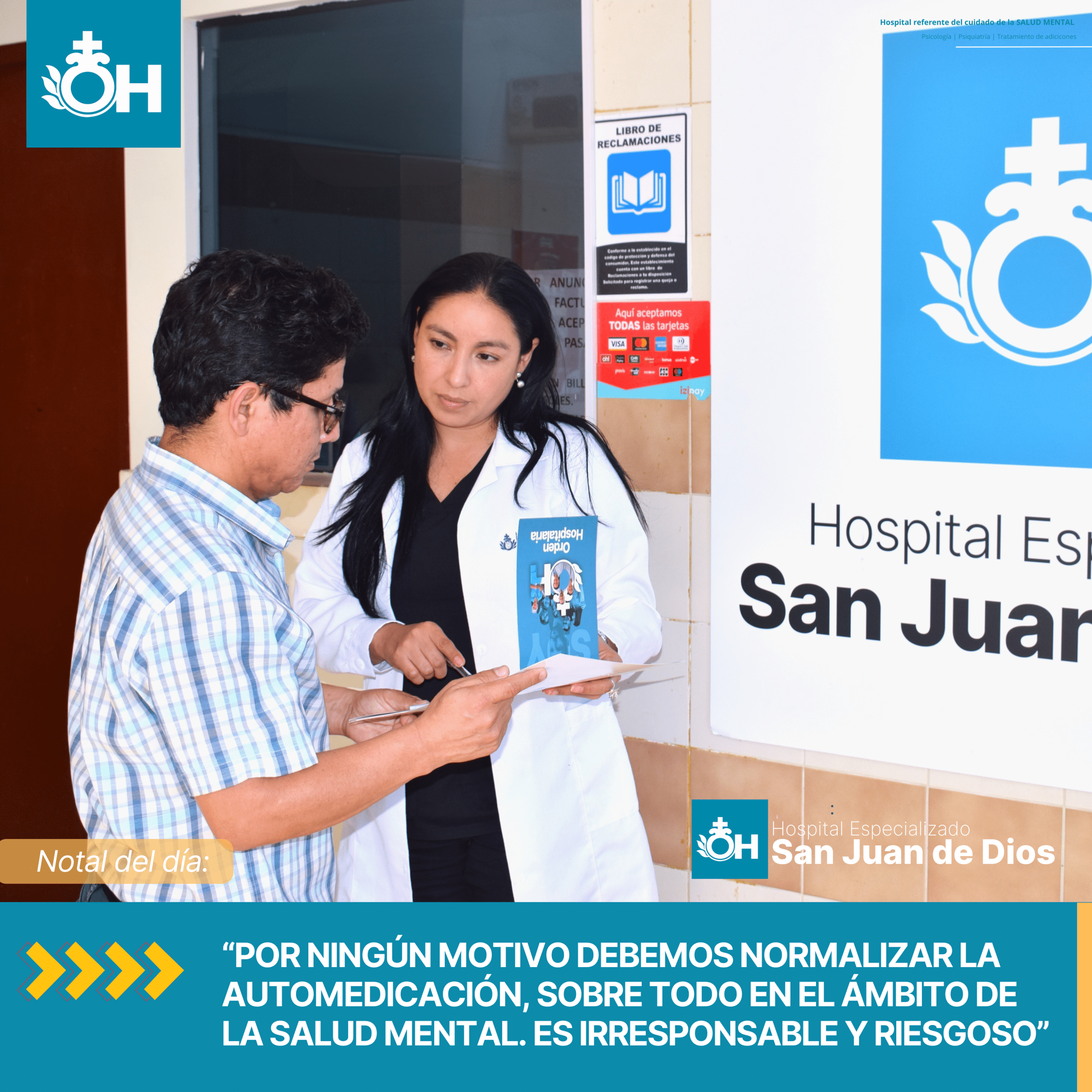 Campaña de Salud Pública contra la Automedicación promueve el Hospital Especializado