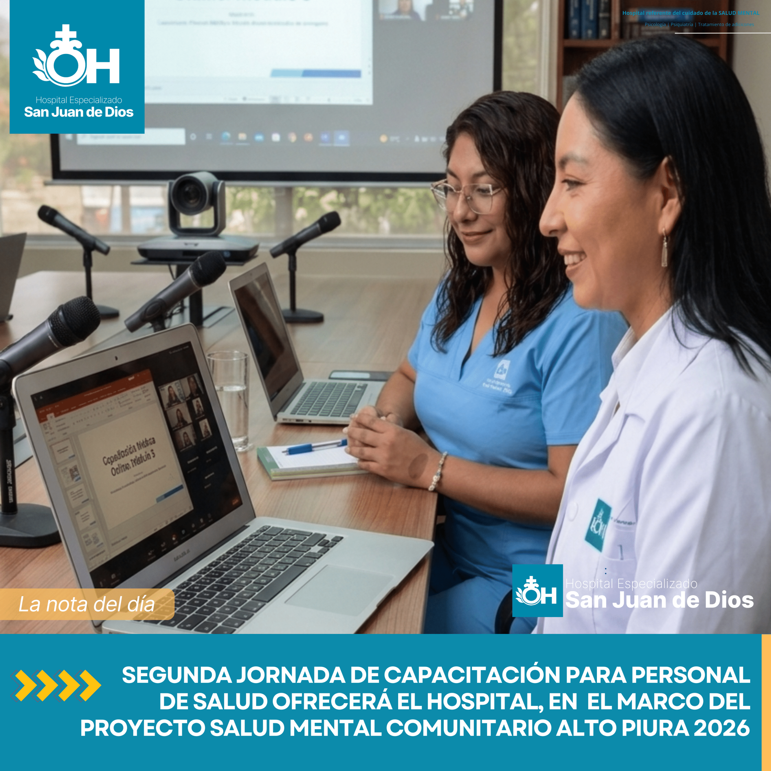 Hospital Especializado San Juan de Dios anuncia la segunda edición de los talleres virtuales del Proyecto Salud Mental Comunitaria 2026